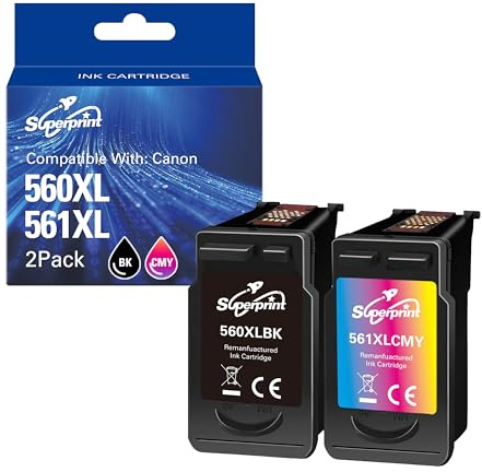 Superprint Druckerpatrone Kompatibel für Canon 560/561XL Ink Cartridges