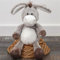 champracer Esel Puppe, Trotro Der Kleine Esel, Stehendes Kuscheltier Esel, Niedliche HäNgende Eselpuppe, Naturgetreues Stofftier Aus Weichem PlüSch Zum Kuscheln Und Spielen (Grau, 32 cm)