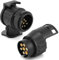 QWORK® 13 auf 7 polig und 7 auf 13 polig Set Anhängeradapter, 12V Wasserdicht Adapter Anhänger für Wohnwagen und Anhänger