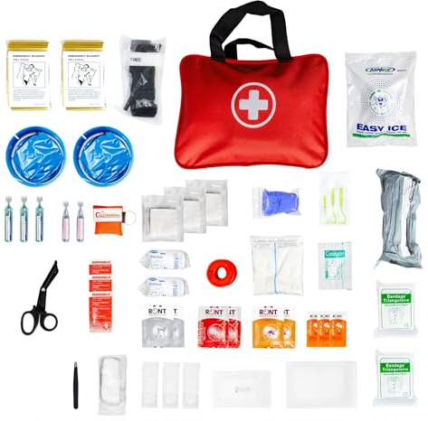 Trousse de Secours XL – Kit de Premiers Soins Complet Assemblé en France – Boîte d’Urgence pour Maison, Voiture, Voyage, Camping, Randonnée, Sport & Travail - Trousse de Premiers Soins