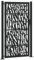 Massbinet Gartentor Schwarz 105x180 cm Stahl Spurendesign