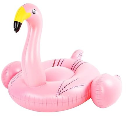 Superflotador Flamingo Hinchable Acuático – Colchoneta Inflable, Flotador Gigante 140x120x100Cm para Piscina Y Playa