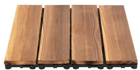 36 Stück Holzfliesen,bodenfliesen 30 × 30cm,Terrassenfliese aus Akazien Holz,3 m² Balkonfliesen set,zuschneidbar Holzfliesen,mit Drainage,für Garten,Terrasse,Balkon