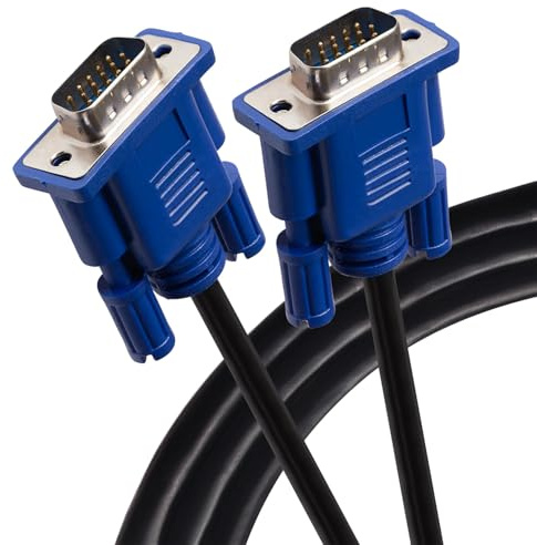 Kado VGA Cable 5ft, Video Graphics Array 1920x1080 FHD 60Hz High Speed, Male-to-Male 1.5m Genuine Parts Made for Sceptre Monitor, Television, PC, TV Box, Gaming Console, Projector