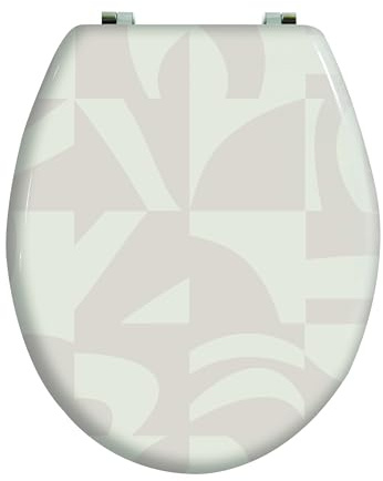 MSV - F1 Abattant WC MDF Lyndsey - Charnières Résistantes - 42,5 x 36,5 x 5 cm - Multicolore - Design Universel Adapté à Toute la Famille - Installation Facile et Nettoyage Rapide