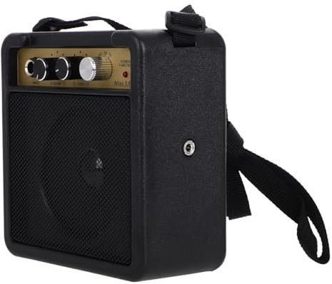 SWETRACE Amplificatore per Chitarra Elettrica Portatile 5w Mini Compatto in Plastico e Metallo Suono ad Alta Fedeltà senza Batteria per Uso Domestico
