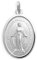 Echt Sterling Silber 925 Wundertätige Madonna Immaculata Milagrosa Medaille 20mm (Art.213358)