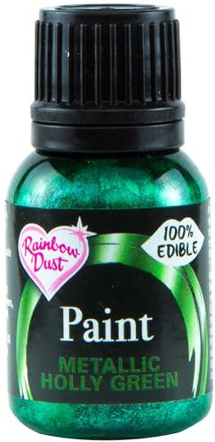 Rainbow Dust Edible Food Paint (Holly Green, 25ml)