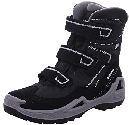 Lowa Milo GTX Hi, Unisex-Kinder Trekking- & Wanderhalbschuhe, Schwarz (Schwarz/hellgrau_Black/Light Grey), 32 EU