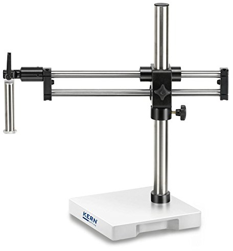 KERN Optics Universalständer mit kugelgelagertem Doppelarm für Stereomikroskope, Weiß/Schwarz