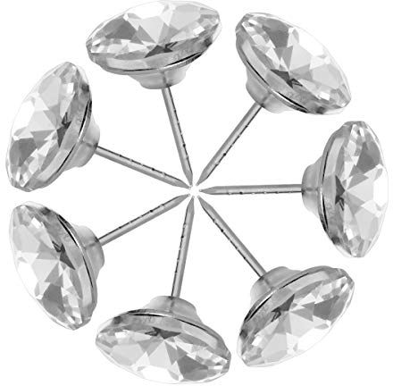 ROSENICE 20 Stücke 25mm Diamant Kristall Polster Nägel Reißzwecken Sofa Kopfteil Nähen Knöpfe Wanddekor