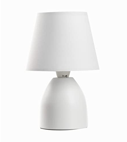 Onli Nano Lampada da Tavolo E14, Bianco, 13 cm x h 19 cm