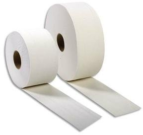 HYGIENE Colis de 6 Bobines de papier toilette 2 plis blanc Longueur 320 metres x D26 cm, mandrin D6 cm