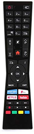 121AV - Ersatzfernbedienung für Currys JVC RM-C3338 RMC3338 30102235 RC43101P Intelligente LED-Fernseher mit Prime Video Netflix YouTube Freeview F Wiedergabetasten