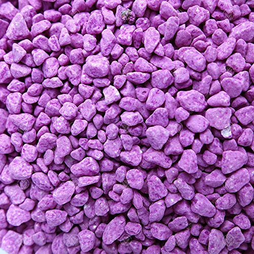 GardenersDream Fluorescent Aquatic Gravel - Decorative Aquarium Fish Tank Stones (5kg, Violet)