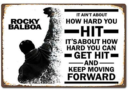 None Brand Rocky Balboa Moive Blechschild Retro Metall Wanddekor Tin Zeichen Vintage Plaque Wandaufkleber Geschenk Yard Bar Pub Cafe Home Decor