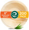 ECO SOUL 200 Disposable Palm Leaf Bowls, 5 (8oz) 230ml, Round Compostable Dessert Bamboo Bowl | Sturdy Eco Friendly, Biodegradable Heavy-Duty Bamboo Salad Bowl for Hot & Cold Food