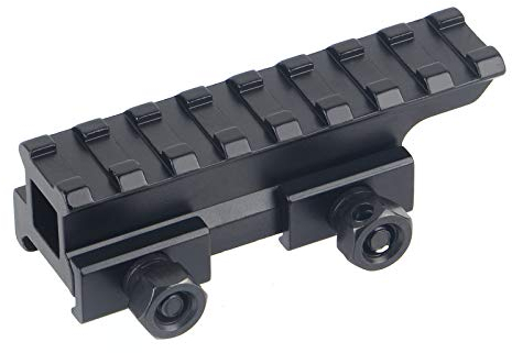 ToopMount Picatinny-Schiene 8-Nuten-Steigrohrhalterung Taktische -Basishalterungen aus Aluminiumlegierung Fest an Ort und Stelle mit 2 M4-Schrauben und Muttern