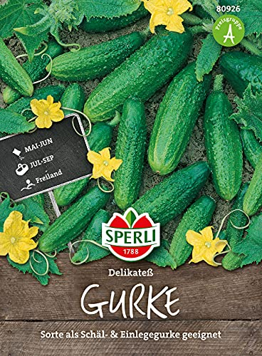 80926 Sperli Premium Gurken Samen Landgurke Delikateß | Freilandgurke | Gewächshausgurke | Gurken Samen Freiland | Gurken Saatgut