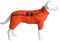 Warmer Hundemantel, doppellagige Hundeweste, Vier Beine bedeckt, Winddicht, wasserdicht, reflektierende warme Hundeweste, Outdoor-Schlittschuhkostüm für kleine, mittlere und große Hunde. Orange XXL