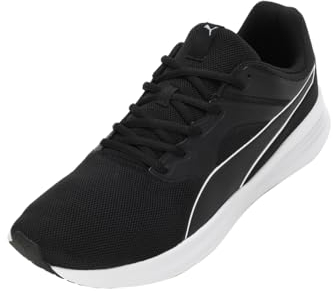 PUMA Unisex Transport Laufschuh, Black White, 40.5 EU