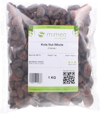 Mimea Kola Nut Whole Dried | 5kg | Quality Ingredients | Source of Caffeine | Natural | No Additives | Herbal Remedy