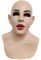 ZLCOS Maschera in lattice da donna, realistica, a testa intera, realizzata a mano, per Halloween, cosplay, travestimento, colore bianco
