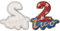 Mostop Number Two Cookie Cutter with Stampers, Fondant Biscuit Cutter, Cake Decoration Tools for Birthday Anniversary Party
