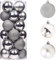 60mm/6Pcs Christmas Baubles Shatterproof Silver, Christmas Tree Decorations Ball Ornaments Balls Xmas Hanging Decorations Holiday Decor - Shiny,Matte,Glitter