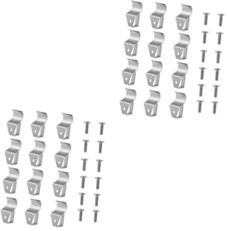 Parliky 24 Pcs Bracket Hooks Vinyl Side Hangers Vinyl Siding Wreath Hanger Siding Screws Hanger Vinyl Side Hooks Siding Hanging Clips Stainless Steel Wall Panel Lamp Clip