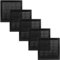 Vent Systems 10 x 10 pulgadas (dimensiones de apertura) – Paquete de 5 – Cubierta de ventilación de plástico negro Soffit – Rejilla de ventilación cuadrada plana – Deflector de ventilación – HVAC 12 x
