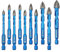 BRSCHNITT Fliesenbohrer Keramikbohrer Set Hartmetallbohrer 5/6/6/6/6/8/8/10/10/12mm Steinbohrer Bohrer Set mit Schnellwechsel für Keramik, Fliesen, Ziegelwand, Marmor, Kunststoff, Holz, Mauerwerk