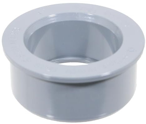 SPARES2GO 40mm Boss Adaptor Solvent Weld Soil Stack Waste Pipe Reducer Push Fit Seal Ring (Grey)