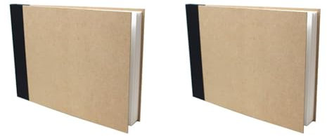 Artway Enviro - Gebundenes Skizzenbuch - 100% Recycling-Zeichenpapier - Hardcover - 96 Seiten mit 170 g/m² - 1 x A4 Querformat (Packung mit 2)