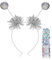 boocooberg Alien Haarreif,Discokugel Haarreif,Alien KostüM Damen,Weltall KostüM,Discokugel Deko,Party ZubehöR,Party Gadgets,Faschingsparty Kopfbedeckungen, Damen Herren Und KinderhaarzubehöR (Silber)