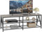 TV-Schrank, Fernsehtisch, Lowboard für Fernseher bis zu 65 Zoll, Fernsehschrank mit 3 offenen Fächern, TV-Regal für Wohnzimmer Schlafzimmer, 140 x 40 x 50 cm, Industrie Design, Stahlgestell, Grau