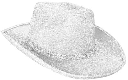 JISADER Stilvoller Cowboyhut für Besondere Anlässe Im Freien, Silber
