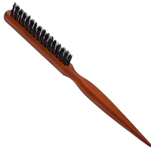 1 Haarbürsten mit Wildschweinborsten,eco gel, boar bristle brush, Wildschweinborsten Bürste, sleek bun bürste,weiche Naturborsten Haar und Bart Styling, für Alle Haartypen