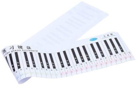 VINTORKY Piano Keyboard Lehrhilfe Tasten Notentabelle Übungsblatt Musiktheorie Anfänger Hilfsmittel Klare Beschriftung Für Junge Mädchen Schüler Und Klavierlernende