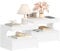 Hzuaneri Nachttisch Hängend 2er Set, Wandschublade Wandregal, 1 Schublade mit Schienen, Schwebendes Wandregal mit Offener Raum, Modern, für Schlafzimmer, Wohnzimmer, 30 x 40 x 29.2 cm Weiß NS50203X