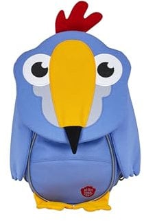 Affenzahn Kleiner Freund Kindergarten-Rucksack für 1-3 Jährige Ergonomisch Reflektierend Ziehzunge mit Namensschild Tukan - Lavendel