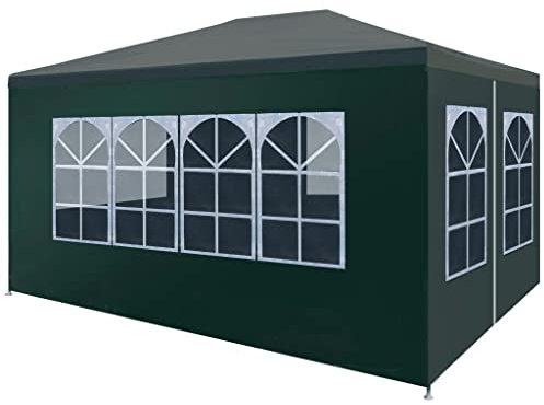 Myheimly Partyzelt 3x4 m Grün Pavillon Festzelt Gartenpavillon Gartenzelt Camping