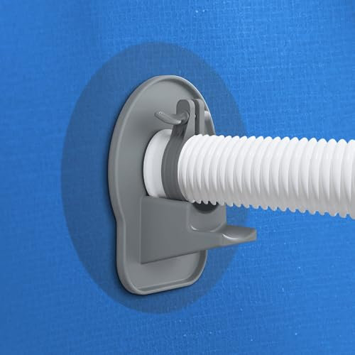 Soportes para Tubos de Piscina, 2 Piezas Soporte de Manguera de Piscina, Soporte Tubo Piscina, Soporte para Tubería de Piscina, Soportes de Manguera para Piscina, para Conectar Piscina Intex y Bestway