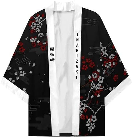 Satdflie Anime Haikyuu!! Volleyball Club Kimono Cosplay Herren Kostüm Cartoon Gedruckt Umhang für Halloween Karneval Jungen Top Jacke