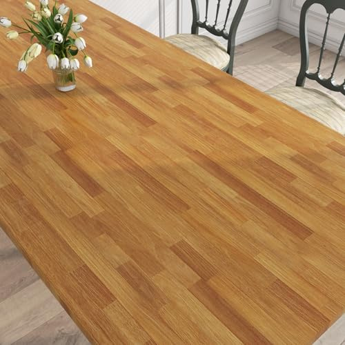 LaCheery 40cm x 700cm Klebefolie Möbel Holzoptik Braun Arbeitsplatte Küche Folieren Holz Vinyl Möbelfolie Selbstklebend Matt Hellbraun Wasserdicht Holzfolie Möbel für Schrank Küche Badezimmer Treppe