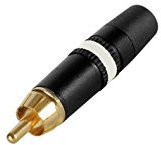 Velleman 144735 Neutrik RCA mâle, contacts plaqués or, blanc