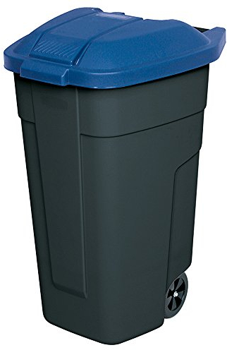 BRB Wertstoffsammler, Inhalt 100 Liter, Korpus anthrazit, Deckel blau