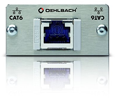 OEHLBACH PROIN MMT CAT 6 (Multimediaeinsatz für Netzwerk Cat6 mit Genderchanger, Aufputz, Unterputz) - 1 Stück