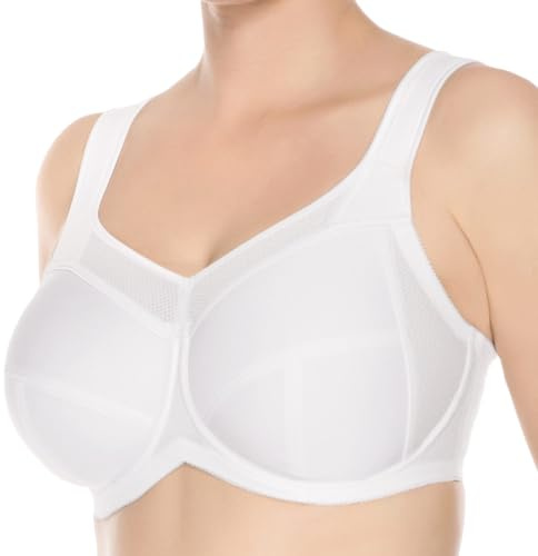 Ulla Dessous - Kate Sport und Entlastungs-BH mit Bügel - 6024 - Gepolsterte Träger, Viergeteilte Cups, Atmungsaktiv und Stützend