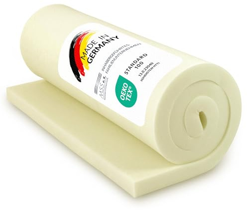 MSS e.K. Viscoelastische Schaumstoffplatte 200 x 100 x 5cm Matratzenauflage (ohne Bezug) Visco-Schaumstoff